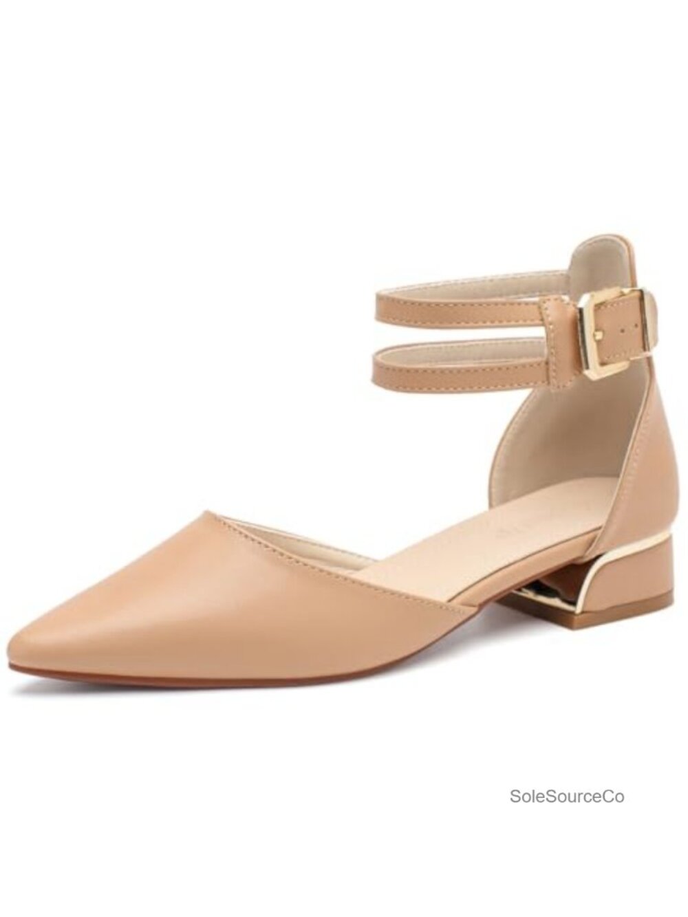 Women's Low Heel Pumps Comfort Casual Flats Ankle Strap